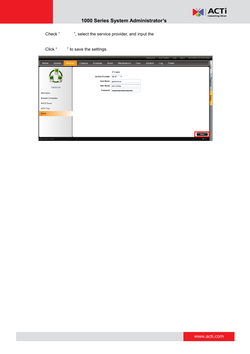 Enr- 1000 series system administrator’s manual | ACTi ENR-1000 User Manual | Page 100 / 143