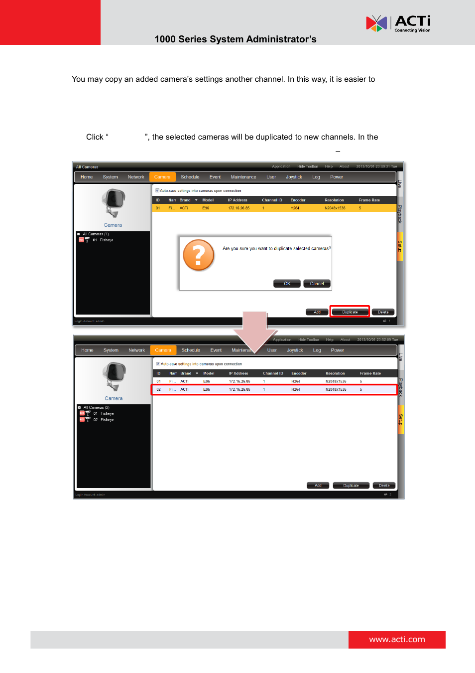 Copy camera settings | ACTi ENR-1000 User Manual | Page 110 / 143