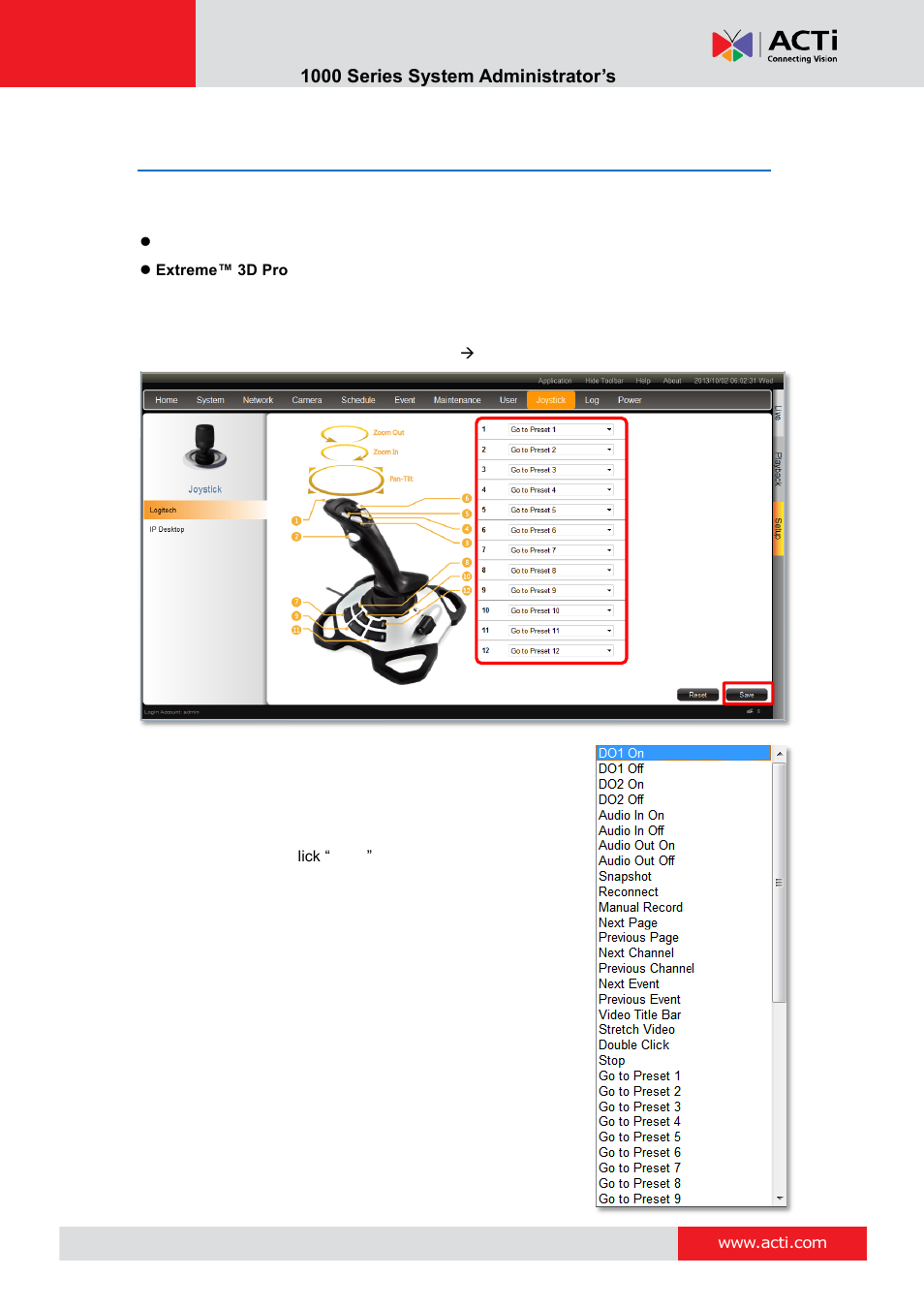Joystick | ACTi ENR-1000 User Manual | Page 139 / 143