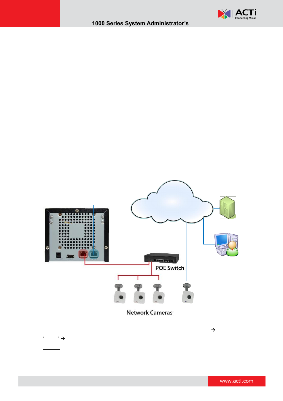 Lan 2 port, Connection setting example 2 | ACTi ENR-1000 User Manual | Page 25 / 143