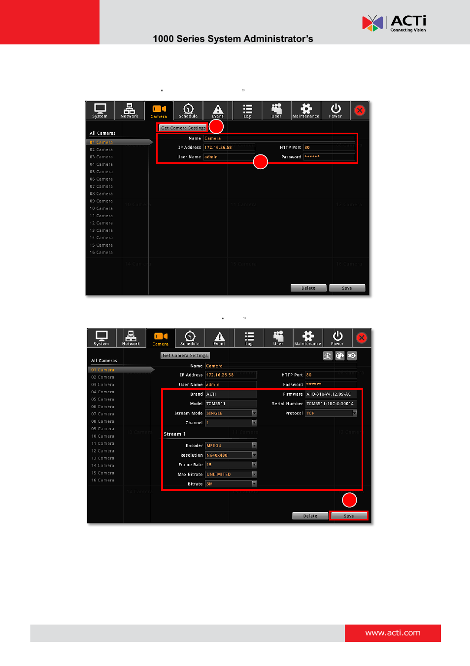 Add cameras manually | ACTi ENR-1000 User Manual | Page 38 / 143