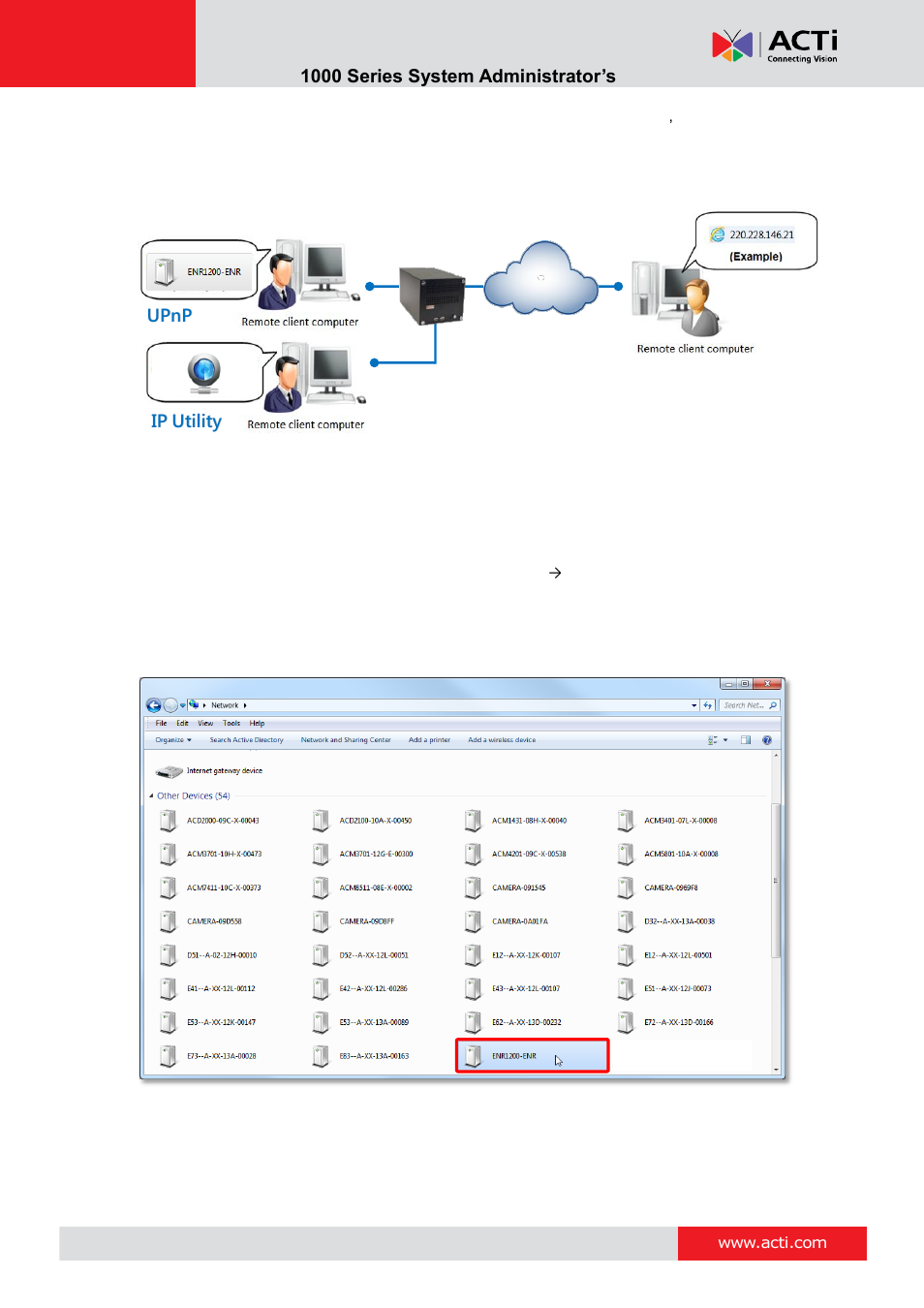 Via upnp connection | ACTi ENR-1000 User Manual | Page 89 / 143