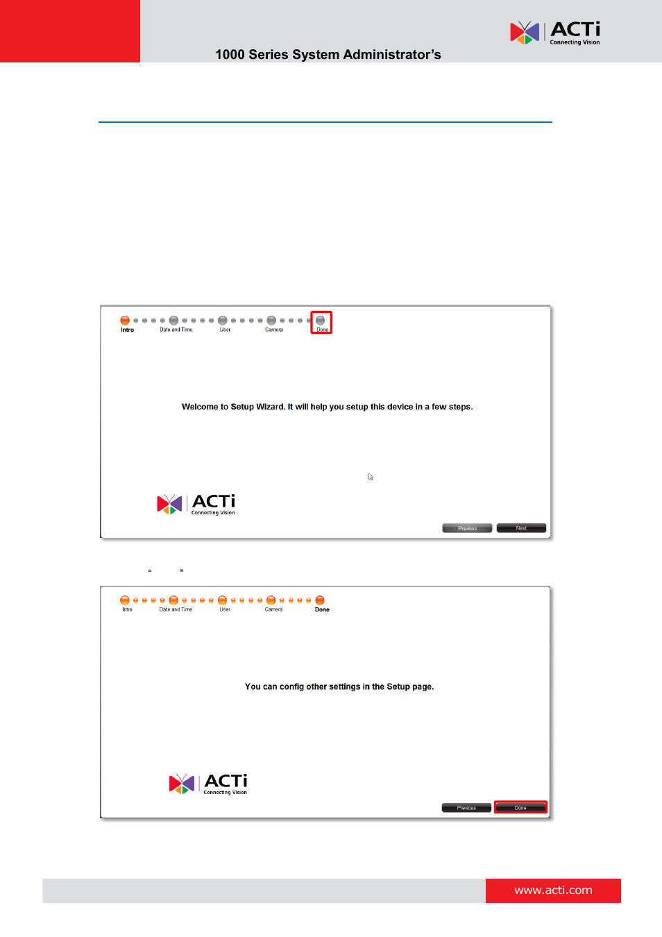 Setup wizard | ACTi ENR-1000 User Manual | Page 93 / 143