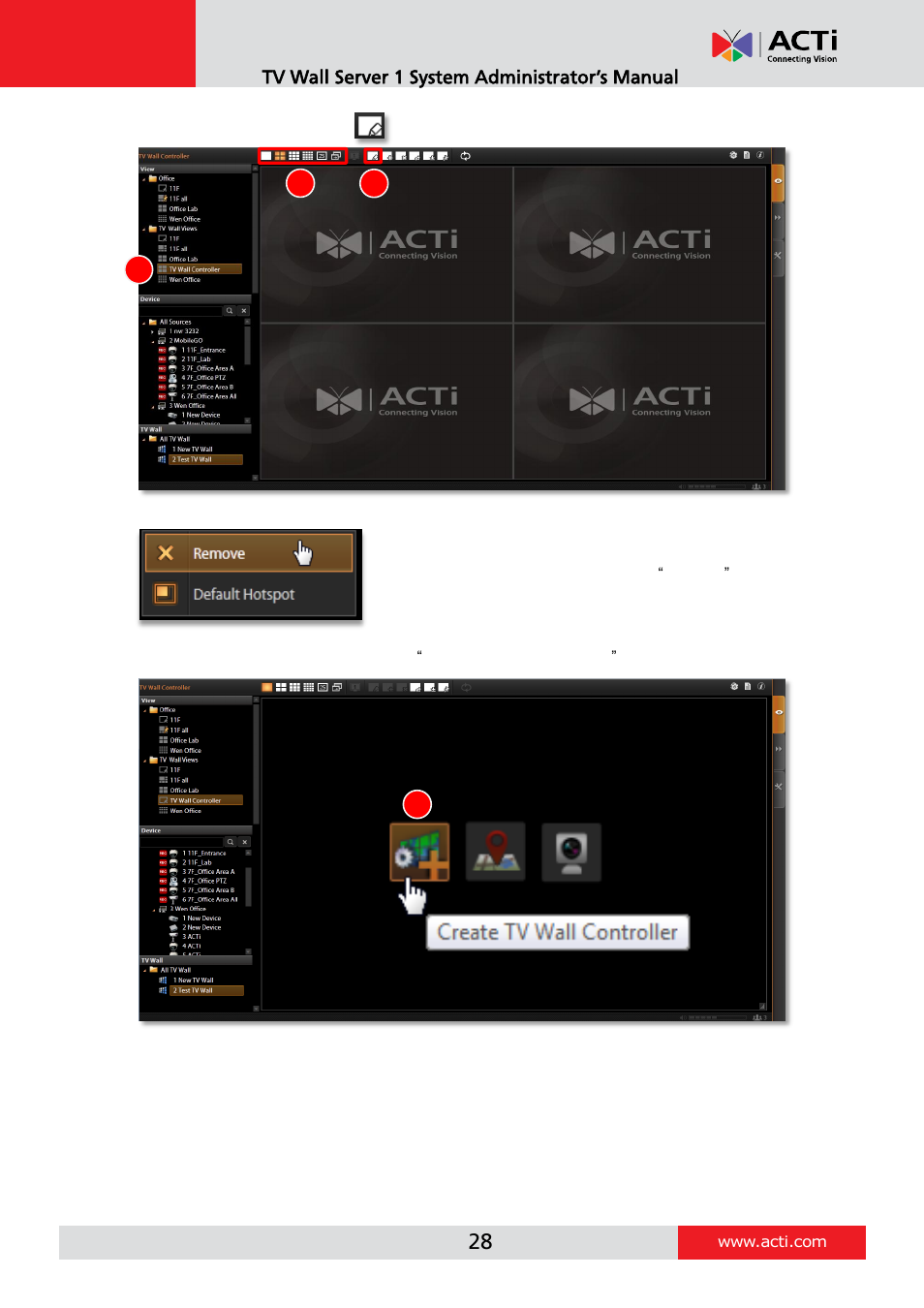 ACTi TV Wall Server 1 V1.0.05 User Manual | Page 28 / 35