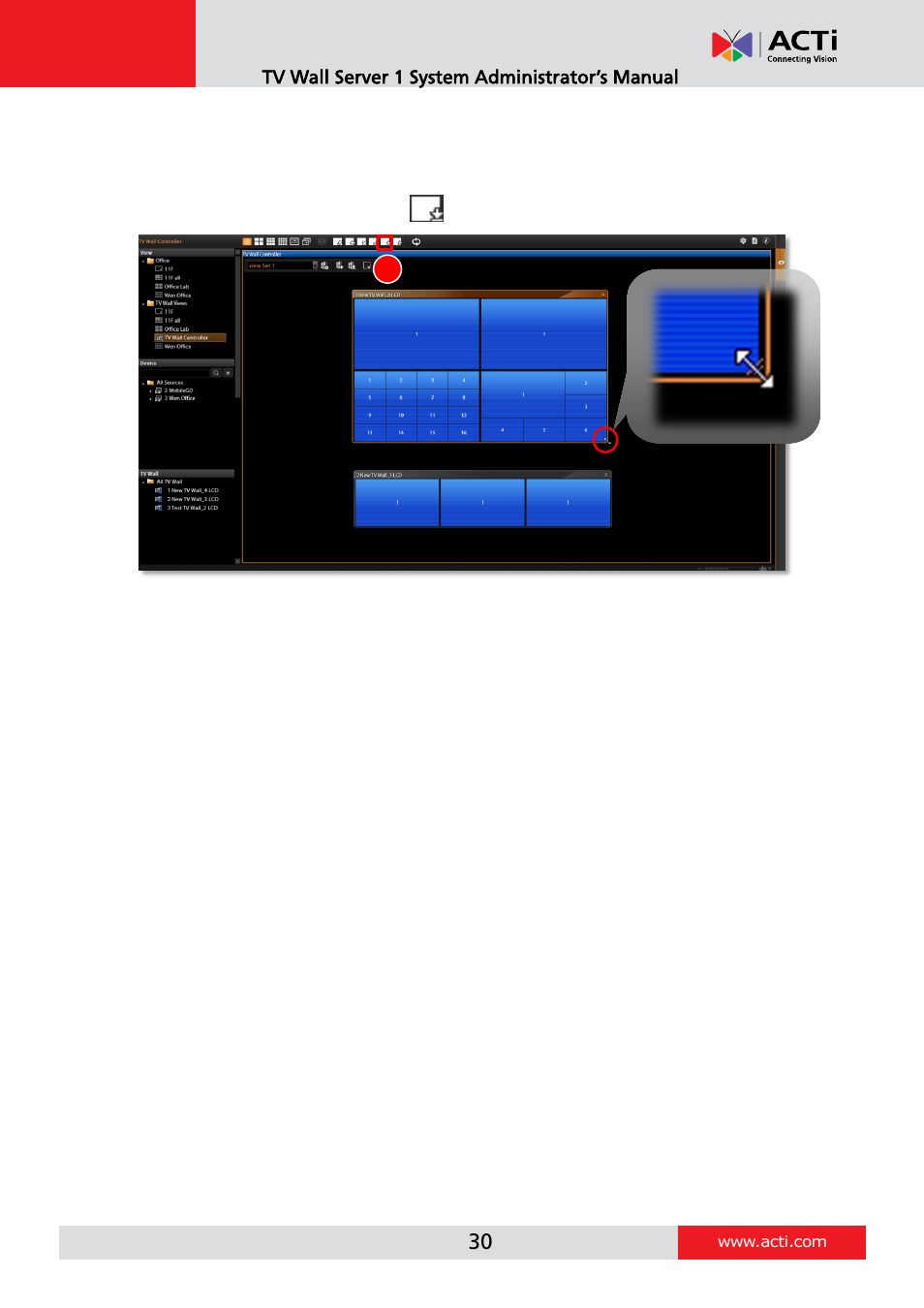 ACTi TV Wall Server 1 V1.0.05 User Manual | Page 30 / 35