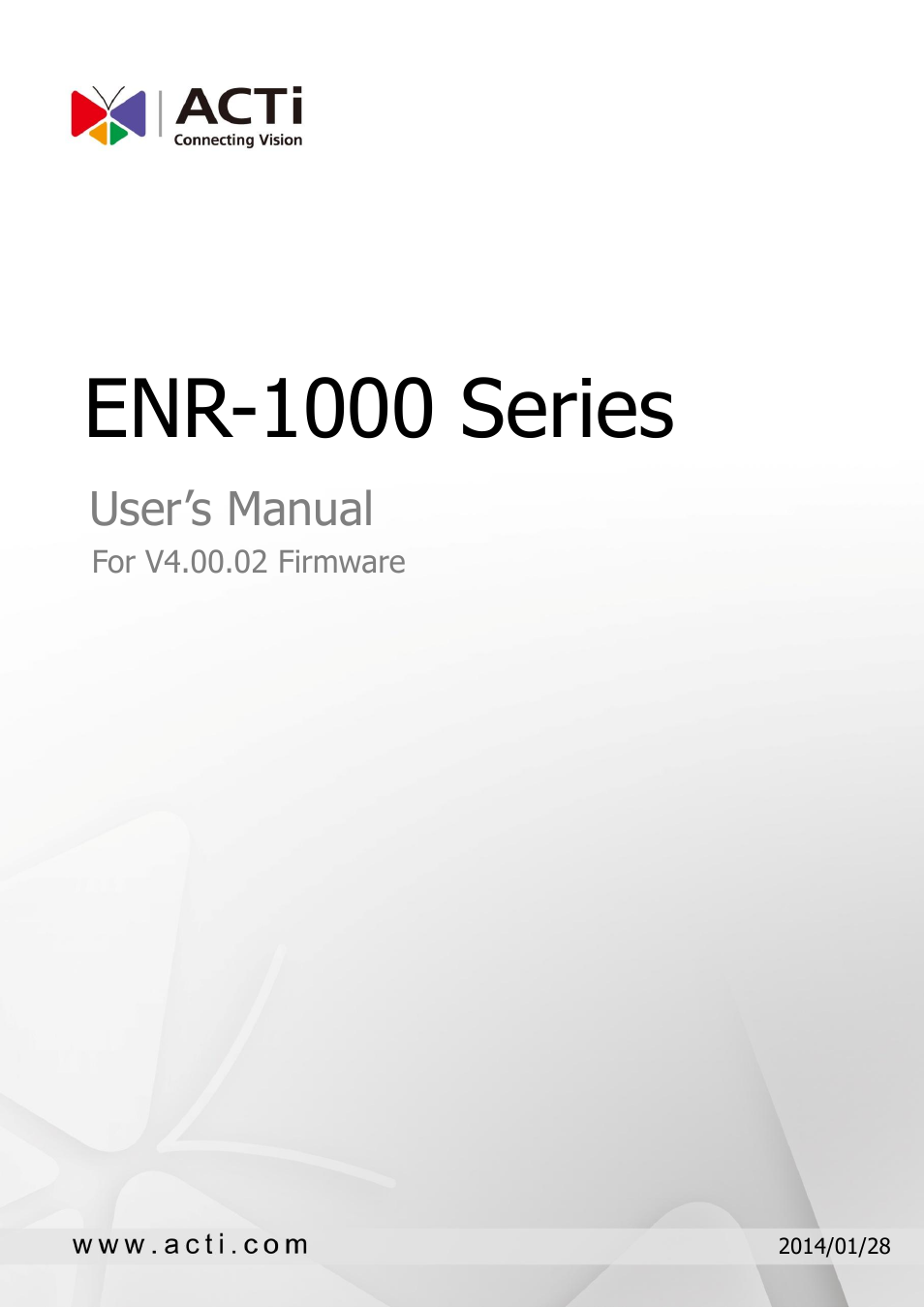 ACTi ENR-1000 User Manual | 35 pages