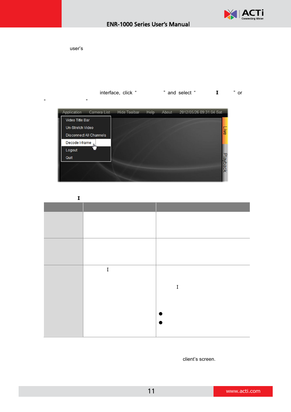 Remote live view, Remote playback | ACTi ENR-1000 User Manual | Page 11 / 35