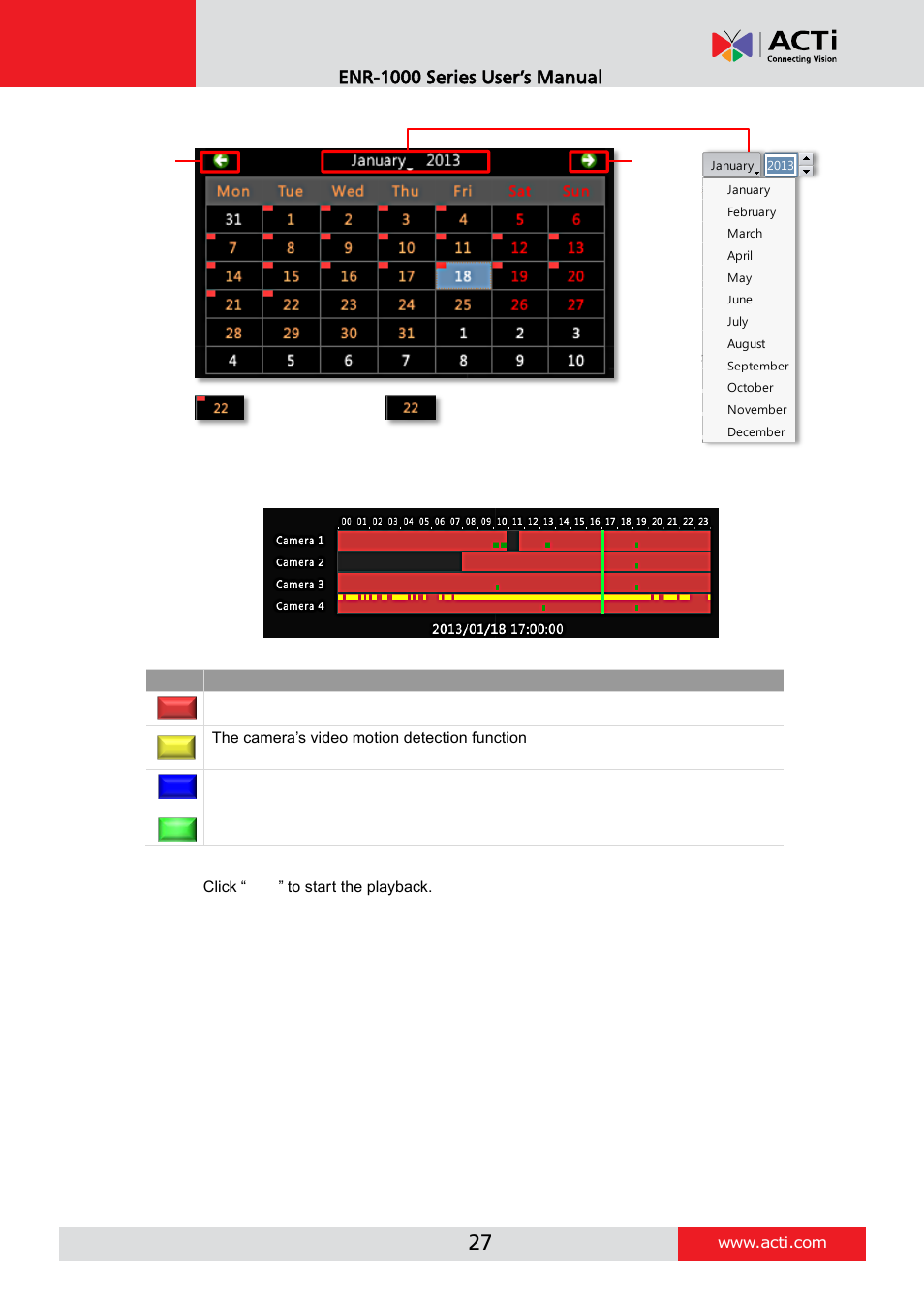 Event search | ACTi ENR-1000 User Manual | Page 27 / 35