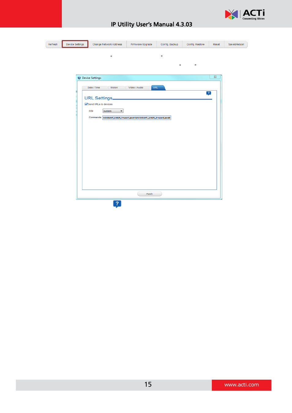 ACTi IP Utility V4.3.03 User Manual | Page 15 / 20