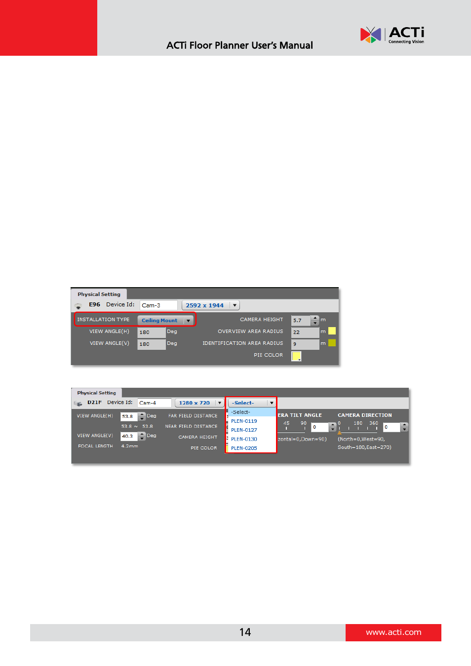 Acti floor planner user’s manual | ACTi Floor Planner V2.3.2 User Manual | Page 14 / 31