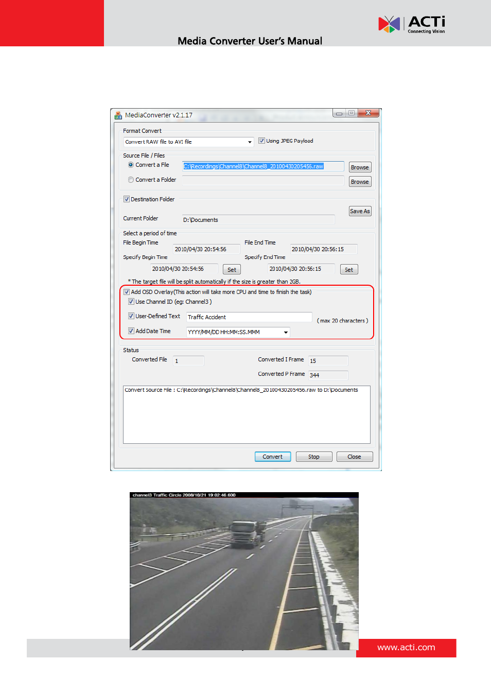 ACTi Media Converter V.2.1.26.16 User Manual | Page 7 / 8