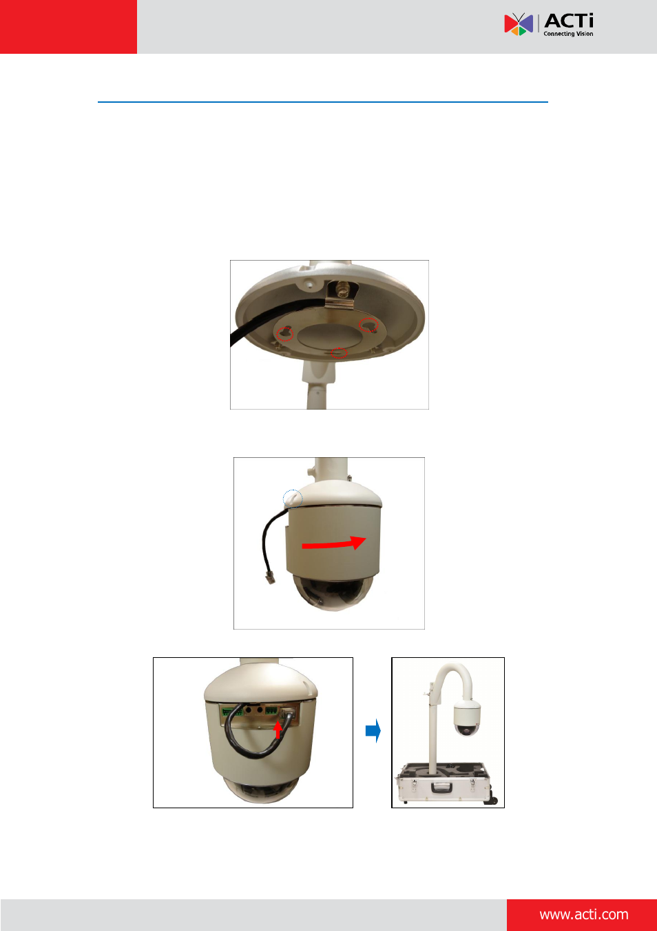 Step 4: install the camera, Using pmax-0110 | ACTi PCDK-0001 User Manual | Page 15 / 22