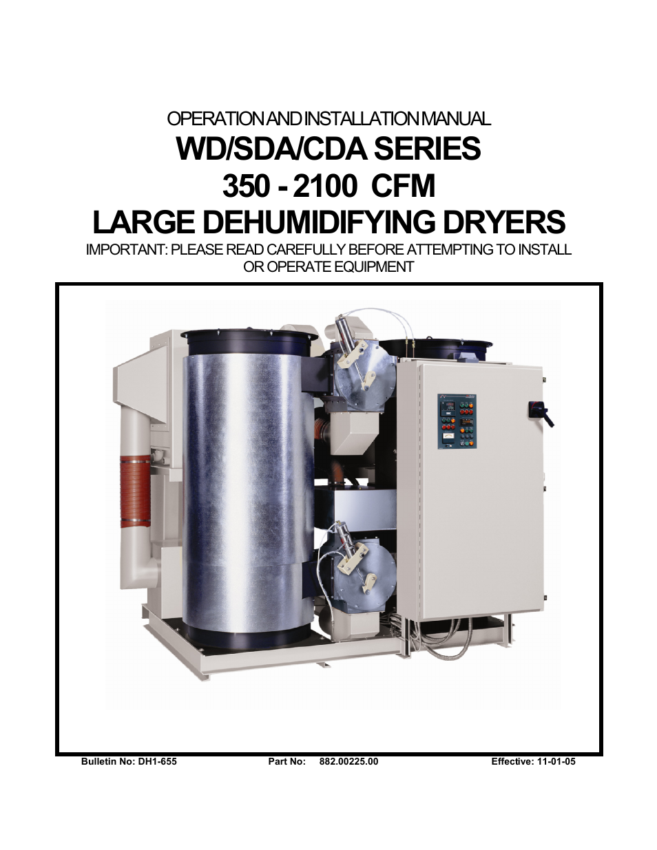 AEC WD 350 through WD3000 Dehumidifying Dryers User Manual | 59 pages