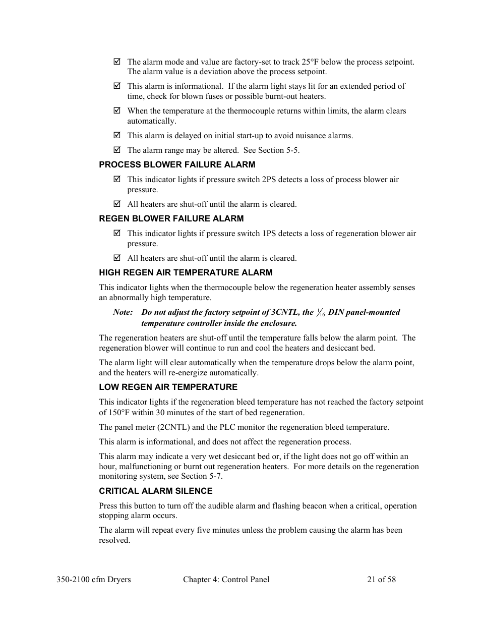 AEC WD 350 through WD3000 Dehumidifying Dryers User Manual | Page 22 / 59