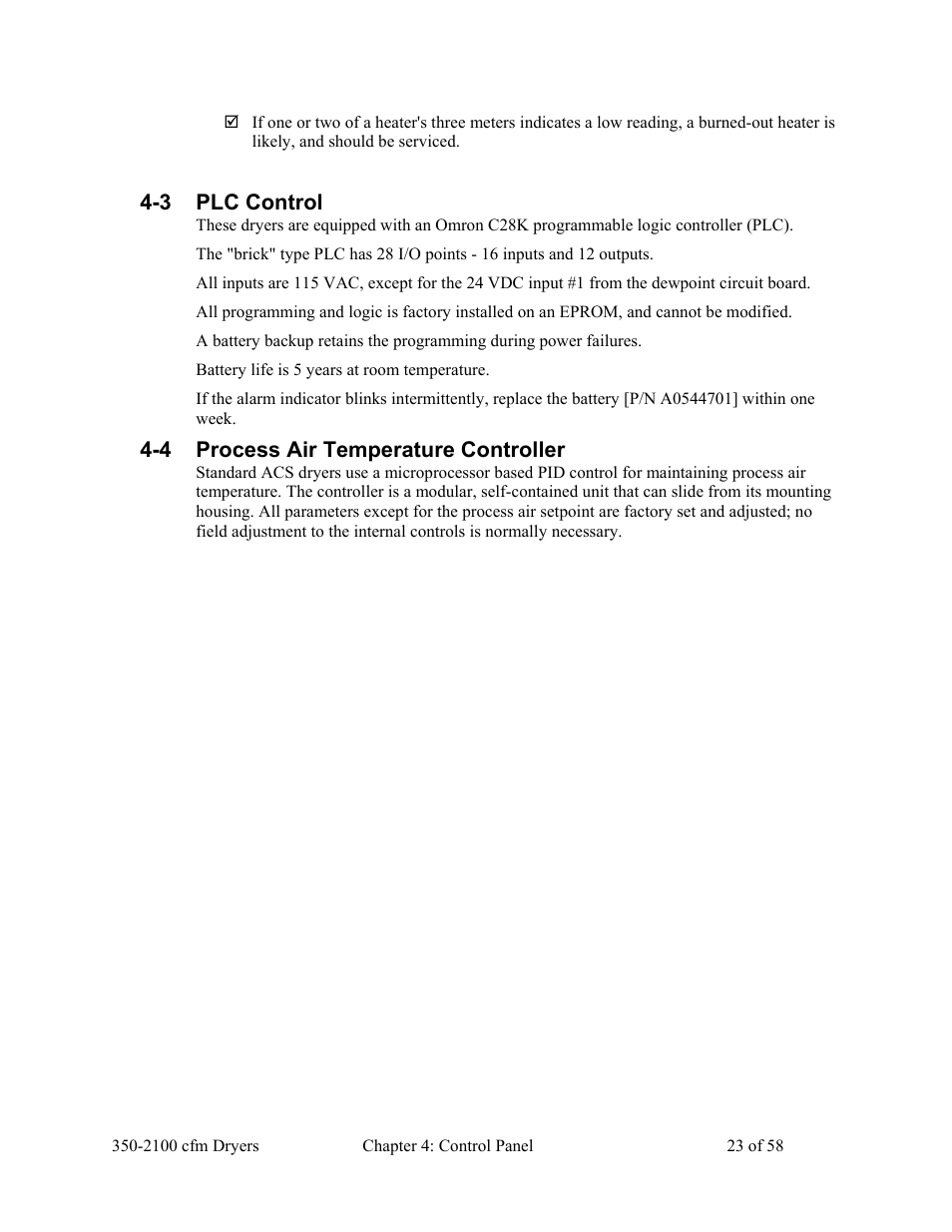 AEC WD 350 through WD3000 Dehumidifying Dryers User Manual | Page 24 / 59