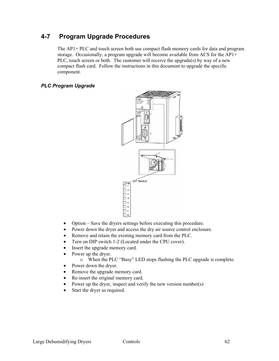 7 program upgrade procedures | AEC AP Series Large Dehumidifying Dryer User Manual | Page 63 / 100