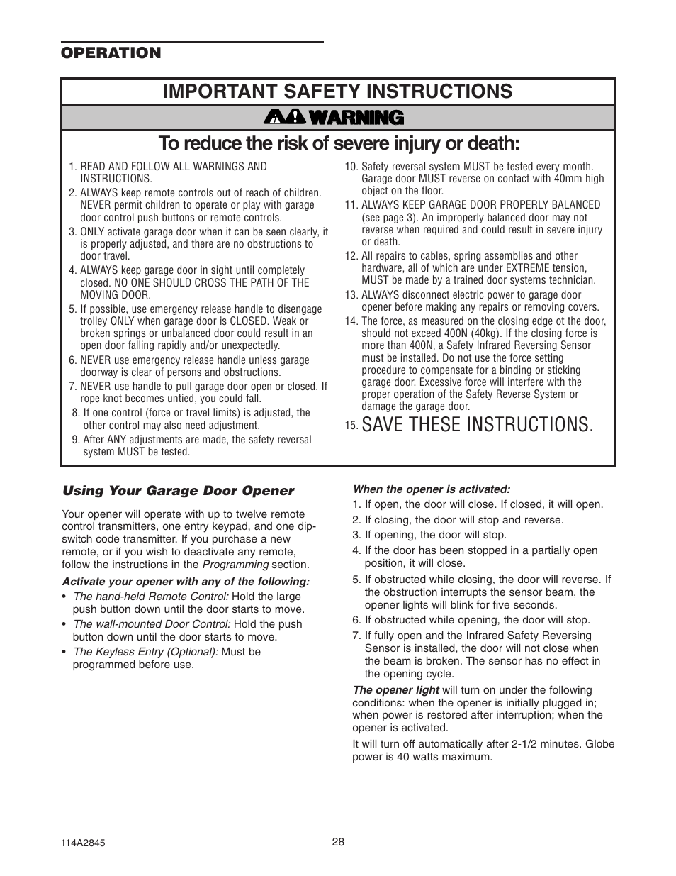 Important safety instructions | B&D N1134 User Manual | Page 28 / 32
