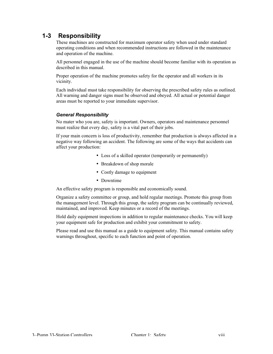 3 responsibility | AEC 3-Pump 33-Station Controllers User Manual | Page 9 / 52