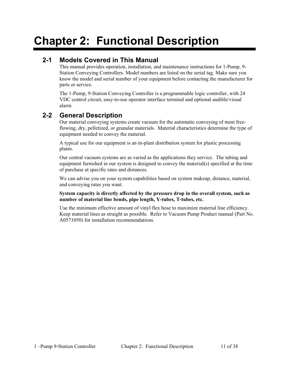Chapter 2: functional description | AEC 1-Pump 9-Station Controller User Manual | Page 12 / 39
