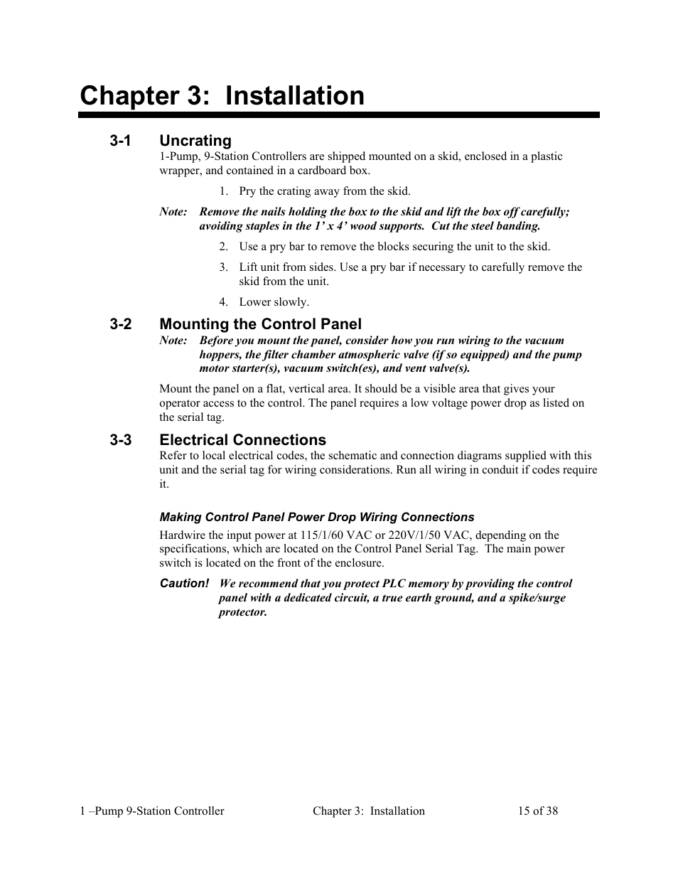Chapter 3: installation | AEC 1-Pump 9-Station Controller User Manual | Page 16 / 39