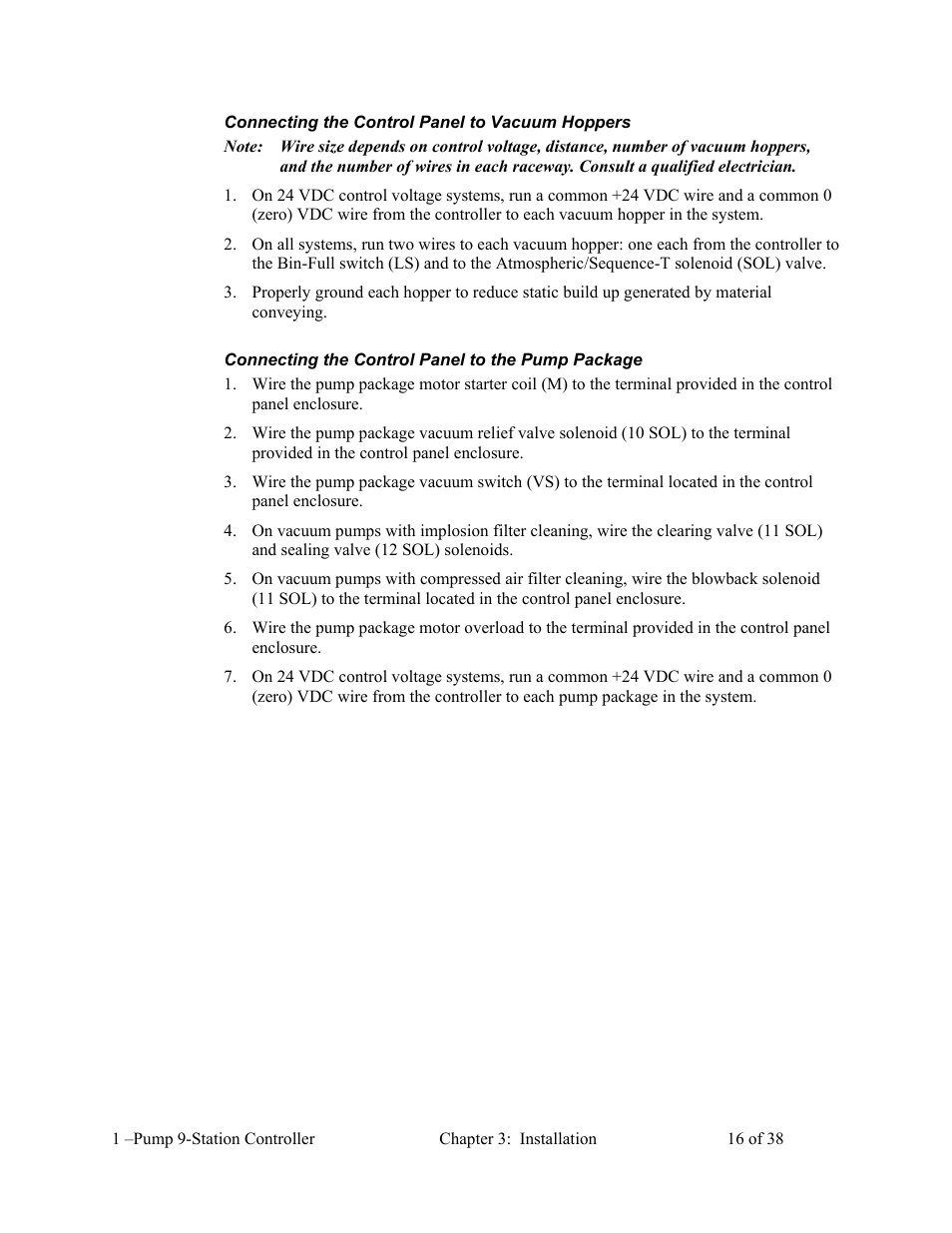 AEC 1-Pump 9-Station Controller User Manual | Page 17 / 39