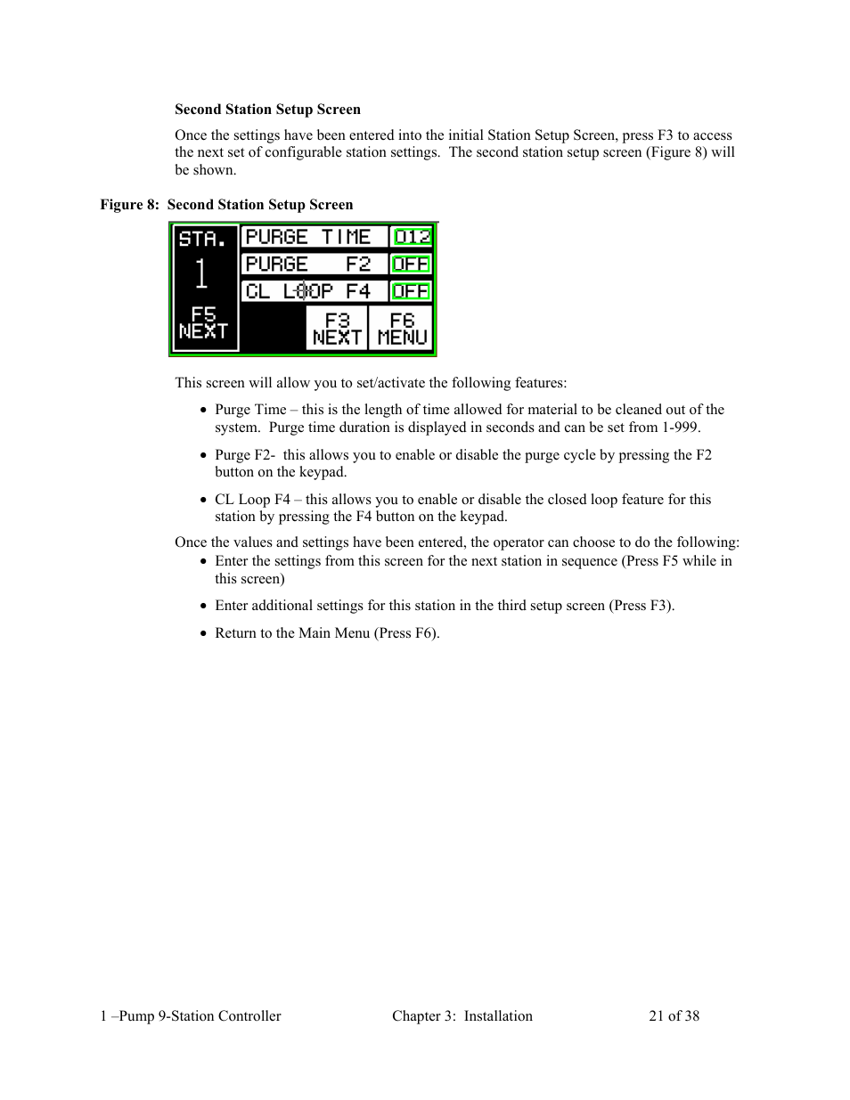 AEC 1-Pump 9-Station Controller User Manual | Page 22 / 39