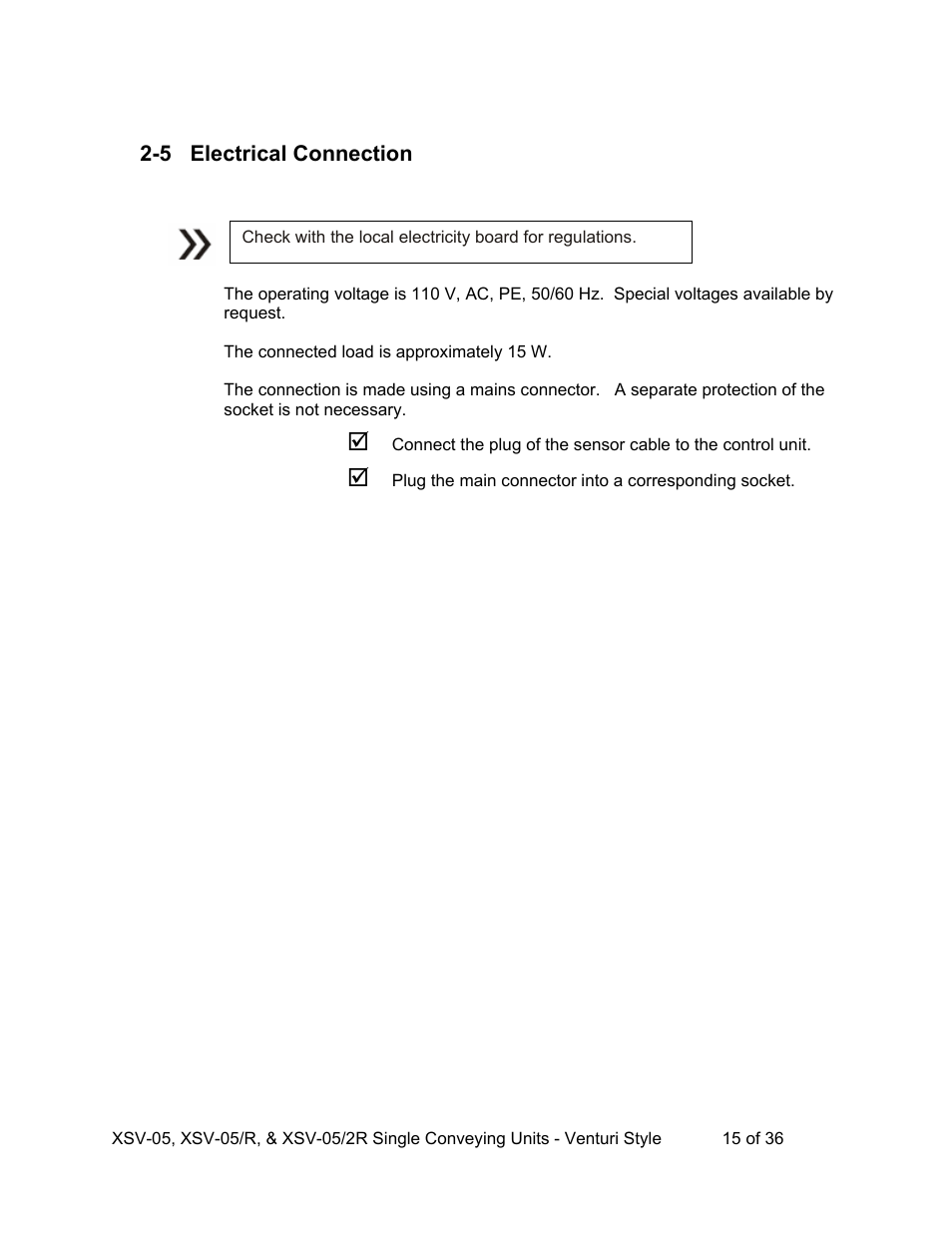 AEC Single Conveying Units User Manual | Page 16 / 37