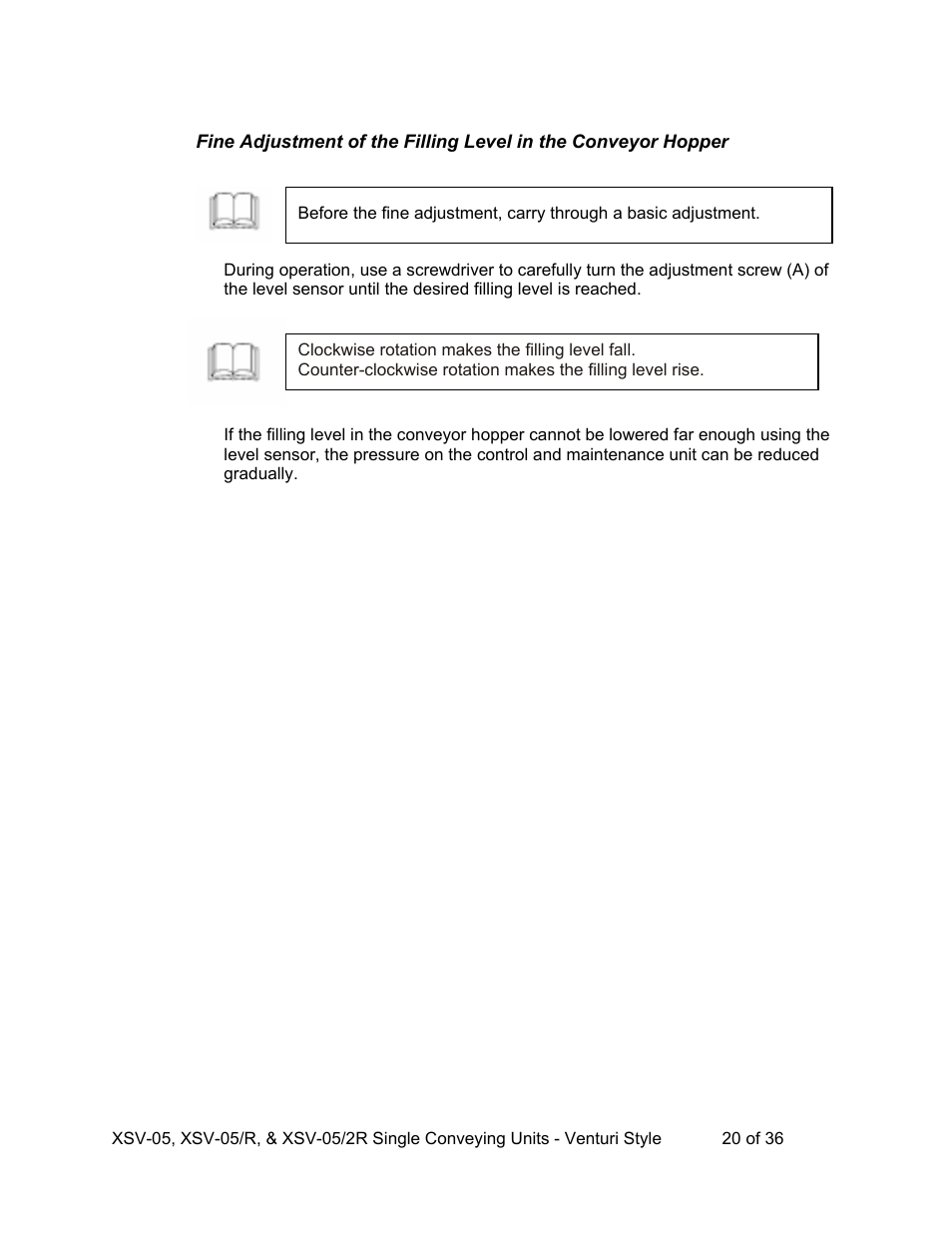 AEC Single Conveying Units User Manual | Page 21 / 37