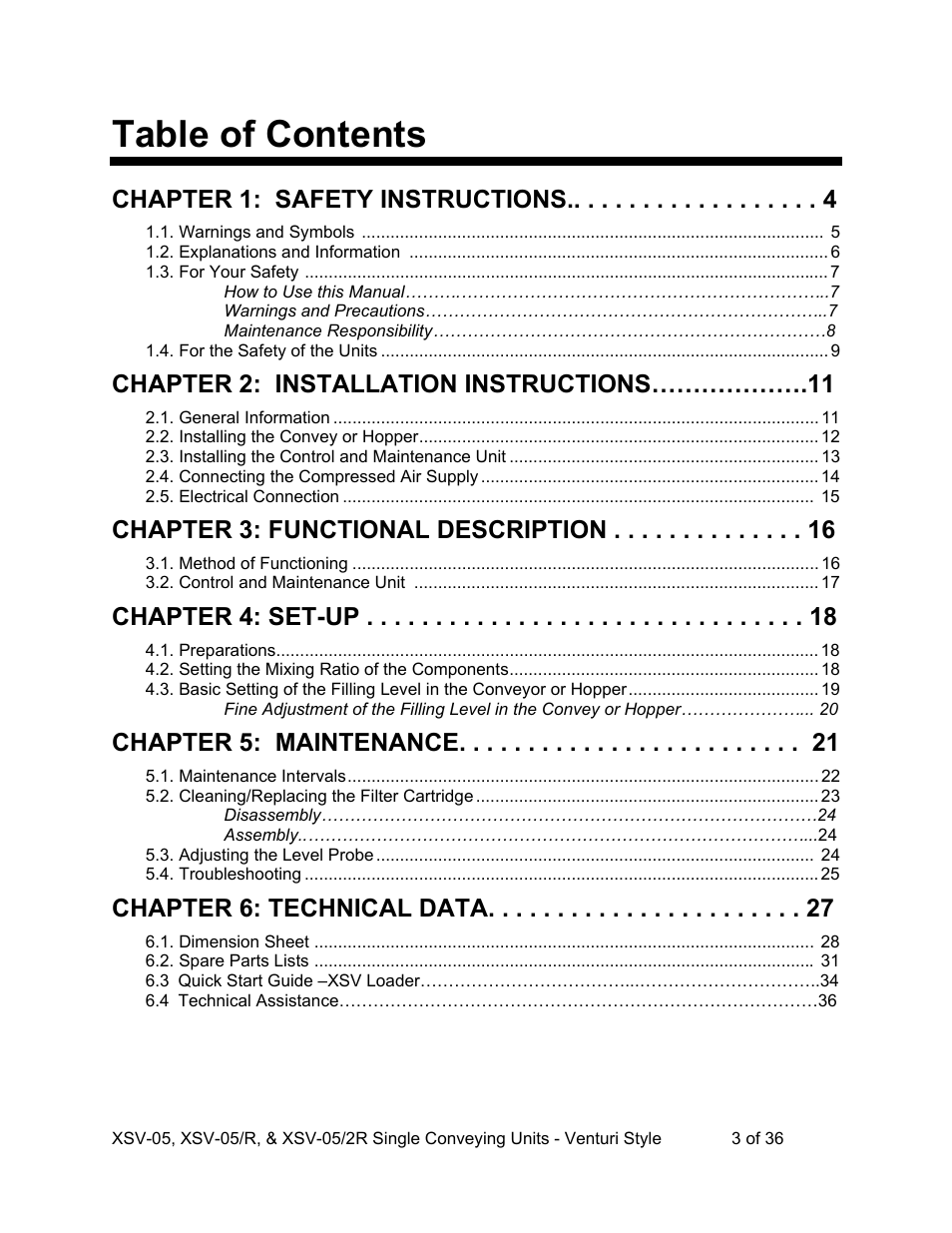 AEC Single Conveying Units User Manual | Page 4 / 37