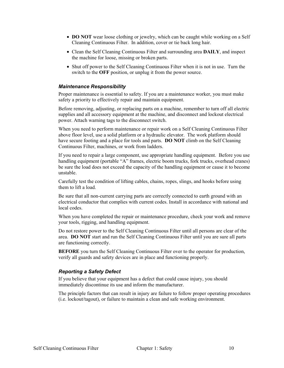 AEC Self Cleaning Continuous Filters User Manual | Page 11 / 41