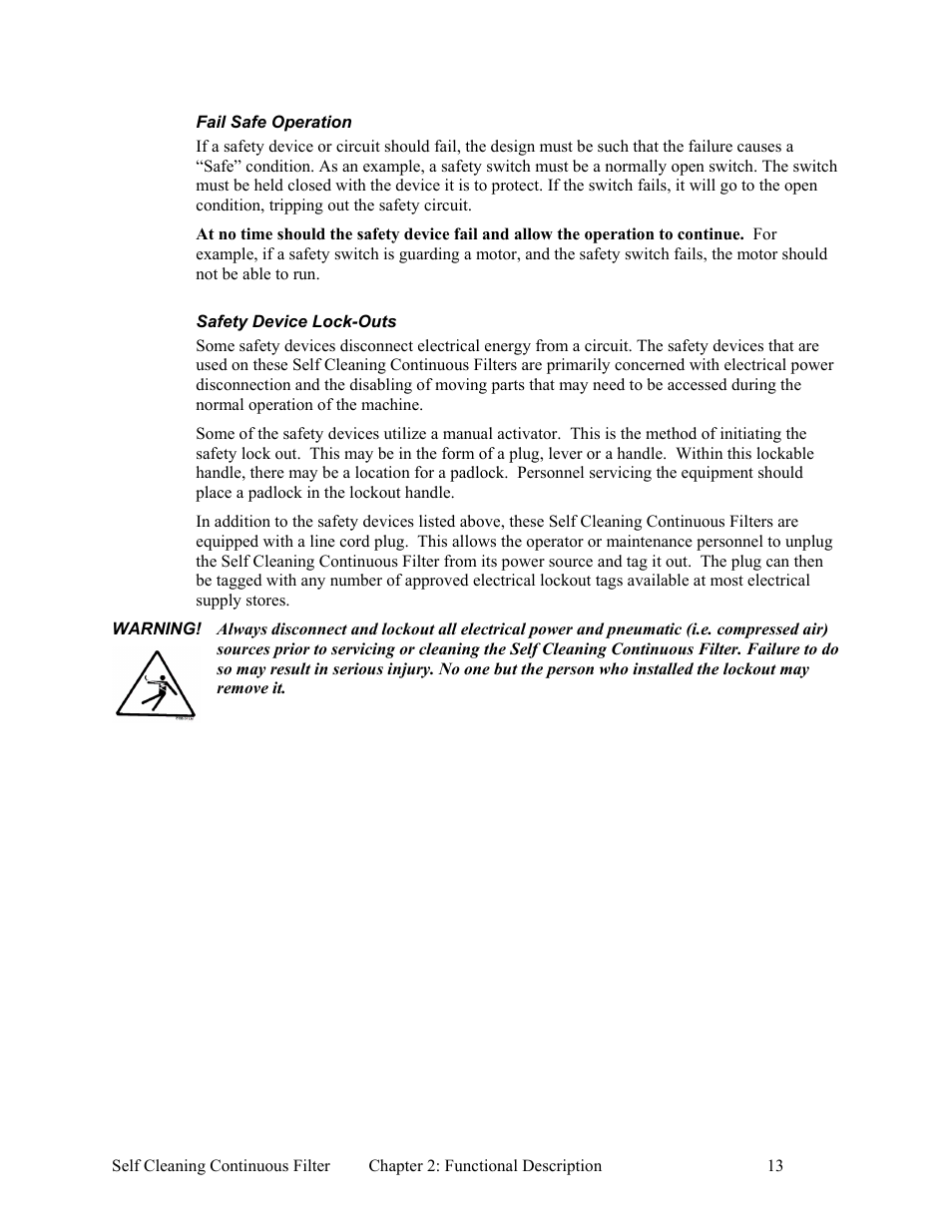 AEC Self Cleaning Continuous Filters User Manual | Page 14 / 41