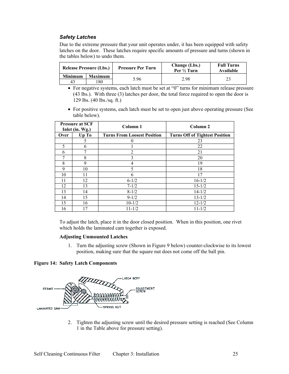 AEC Self Cleaning Continuous Filters User Manual | Page 26 / 41