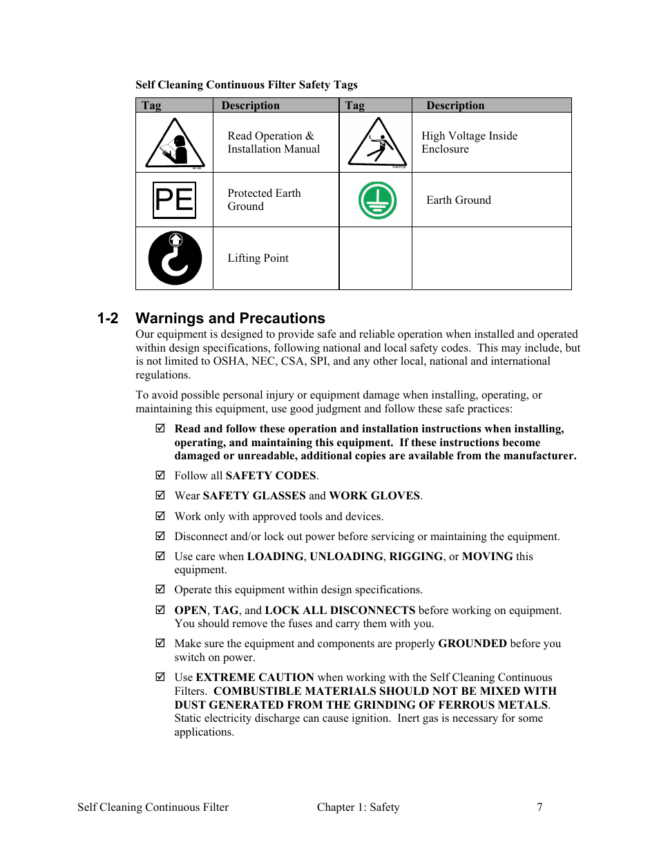 3 responsibility | AEC Self Cleaning Continuous Filters User Manual | Page 8 / 41