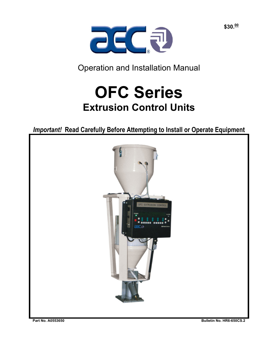 AEC OFC Series User Manual | 40 pages