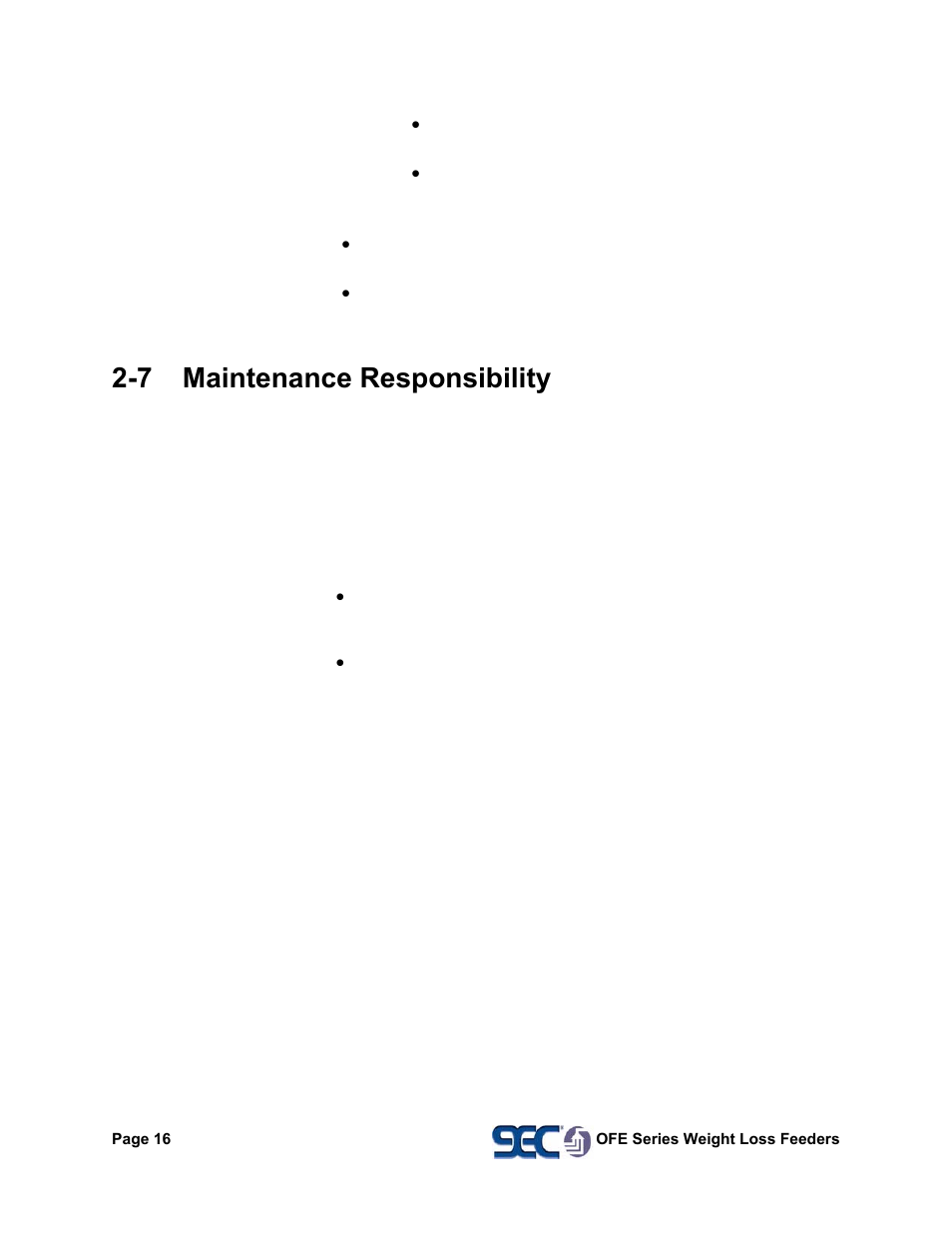 7 maintenance responsibility | AEC OFE Blender User Manual | Page 17 / 47