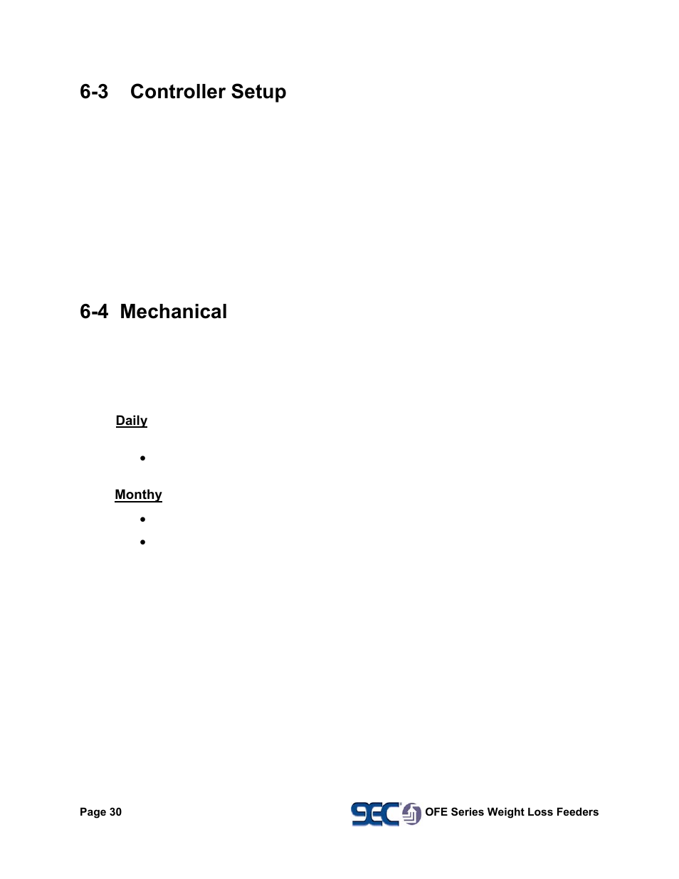 3 controller setup, 4 mechanical | AEC OFE Blender User Manual | Page 31 / 47