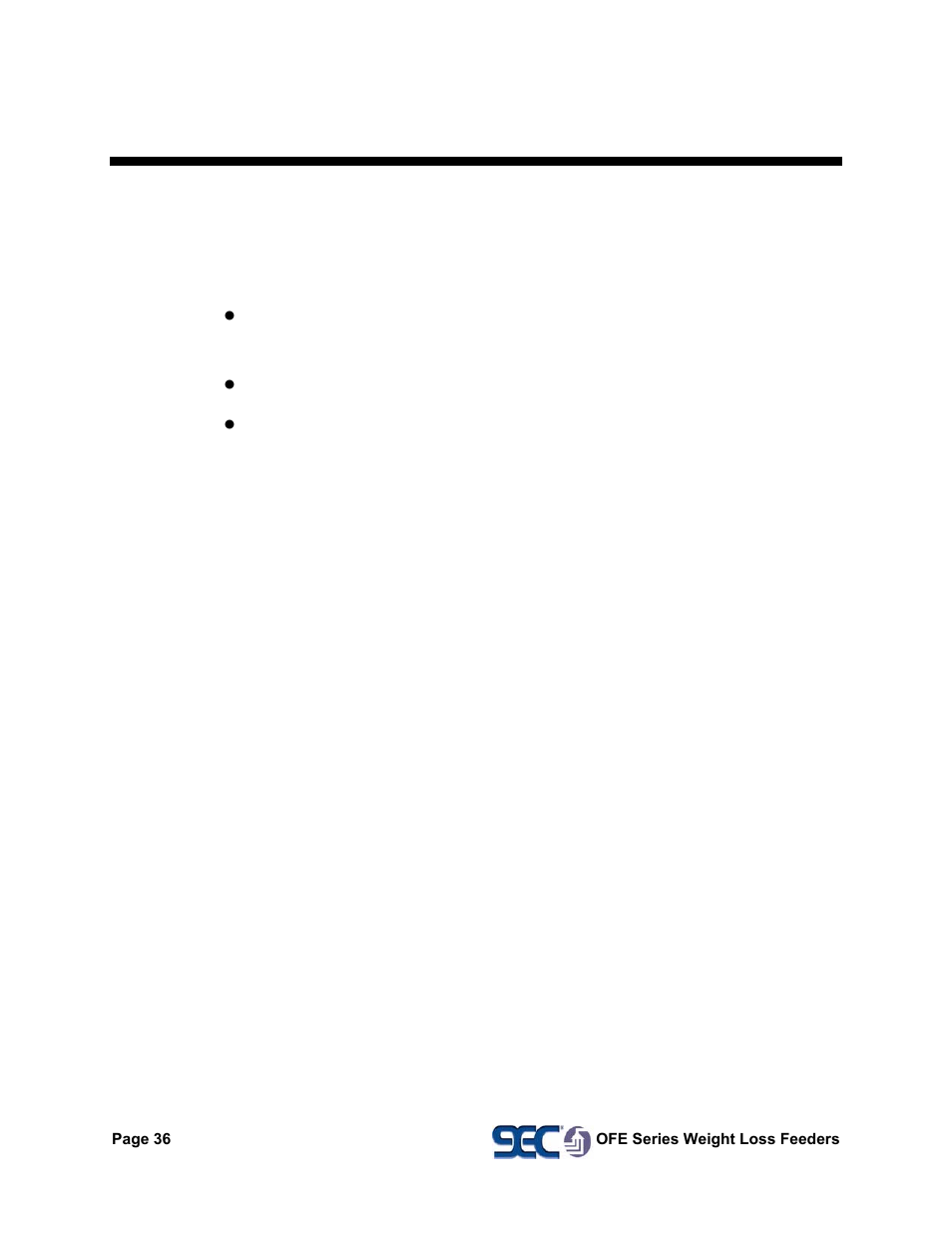 8ofe feeder options | AEC OFE Blender User Manual | Page 37 / 47