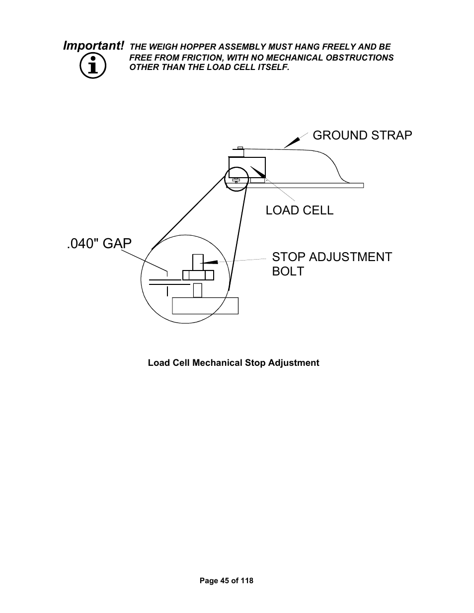040" gap | AEC OS Series Gravimetric Batch Blenders User Manual | Page 46 / 119