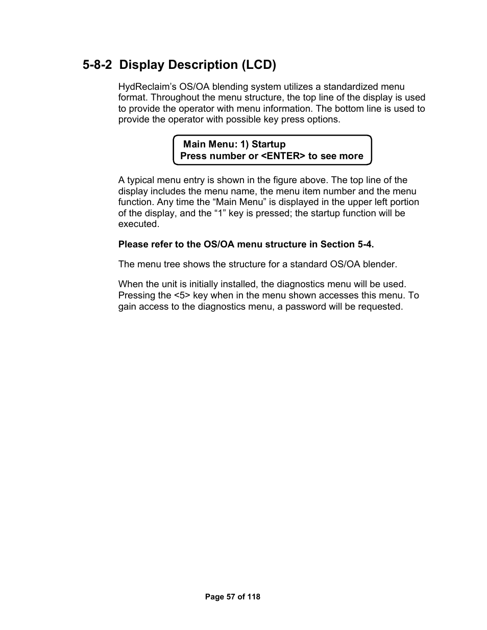 8-2 display description (lcd) | AEC OS Series Gravimetric Batch Blenders User Manual | Page 58 / 119