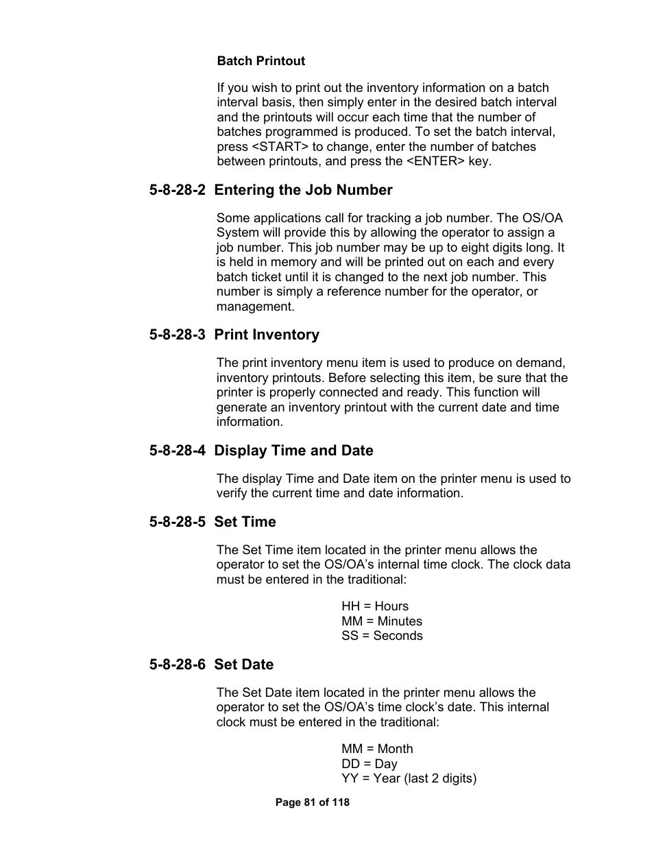 AEC OS Series Gravimetric Batch Blenders User Manual | Page 82 / 119
