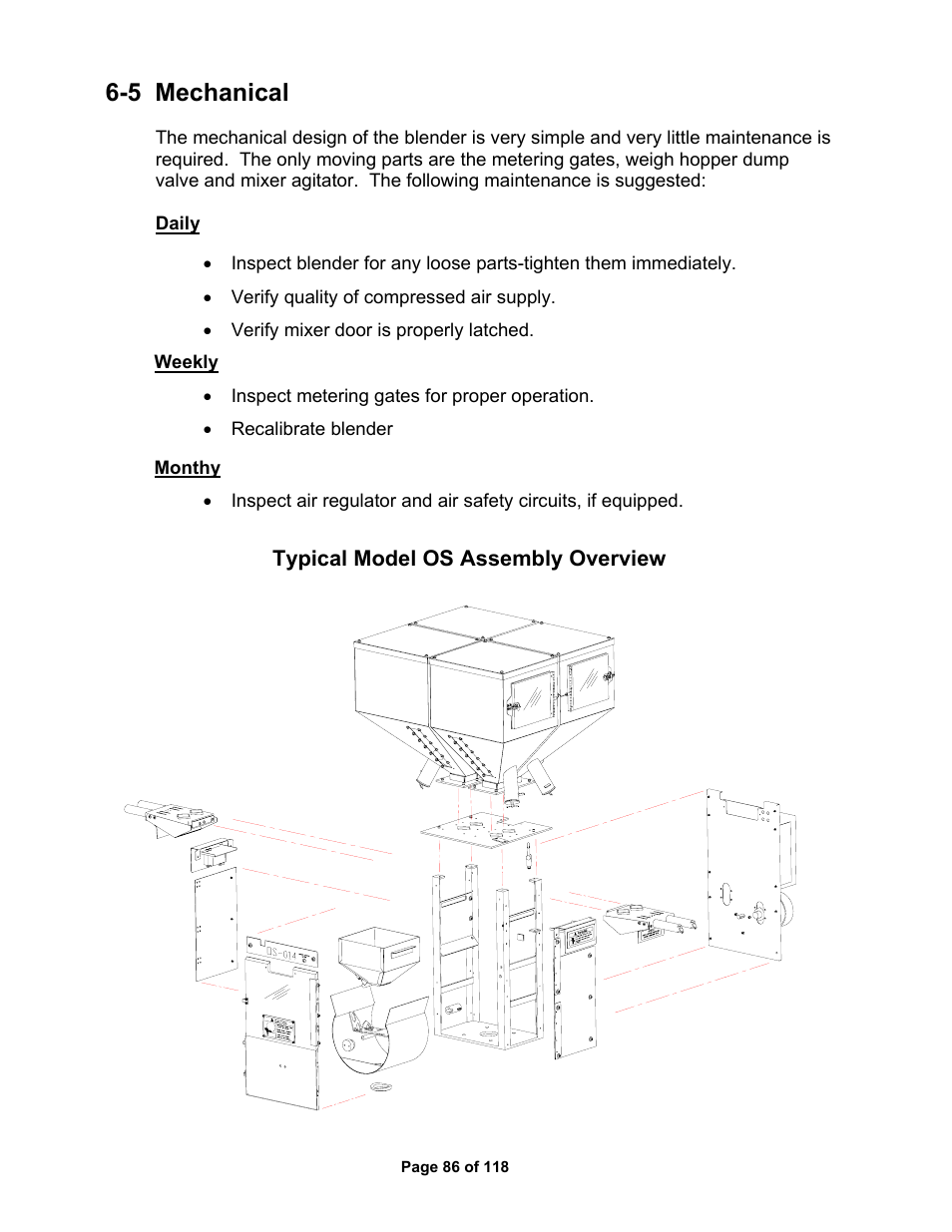 5 mechanical | AEC OS Series Gravimetric Batch Blenders User Manual | Page 87 / 119