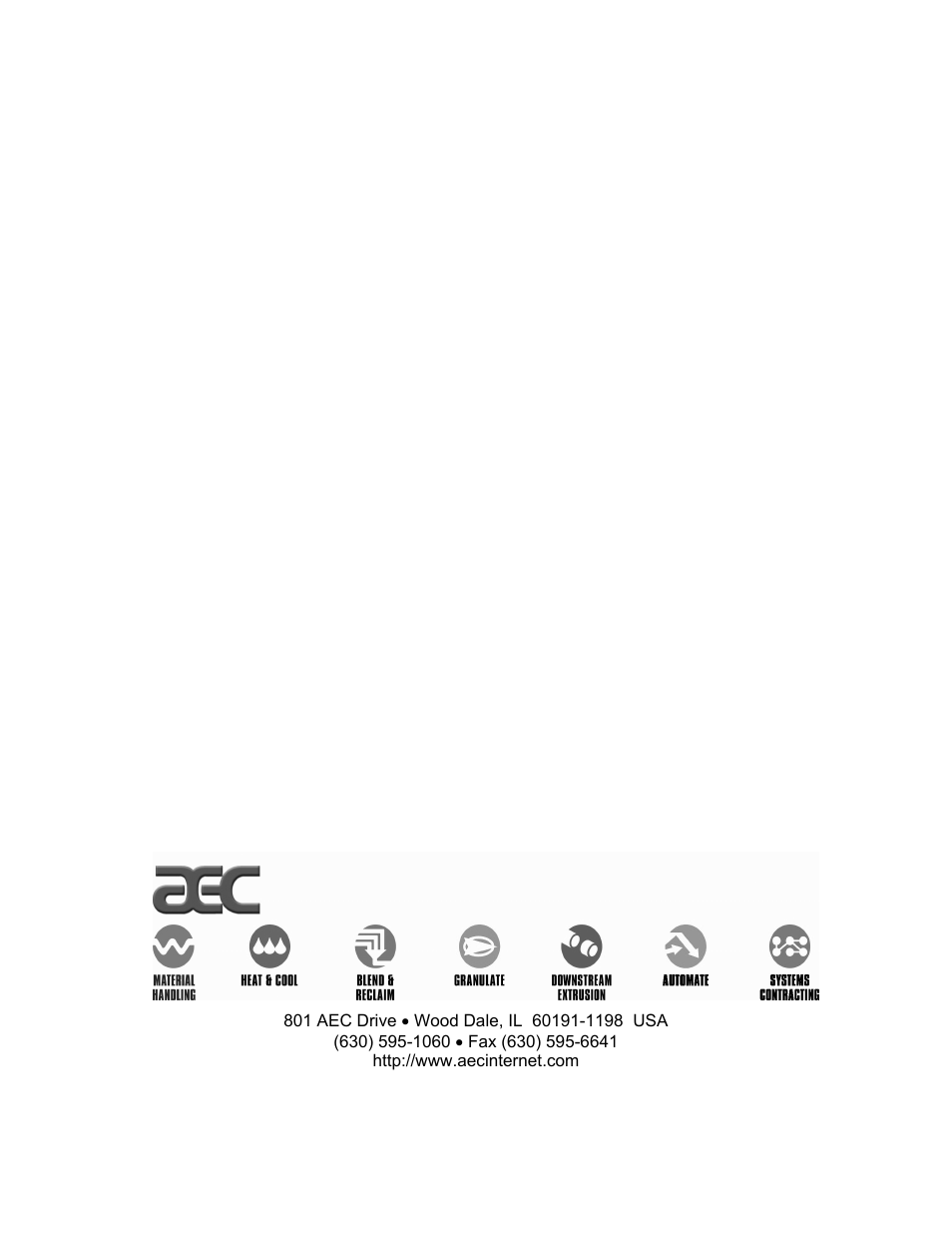 AEC VacTrac Series Conveying Systems User Manual | Page 120 / 120