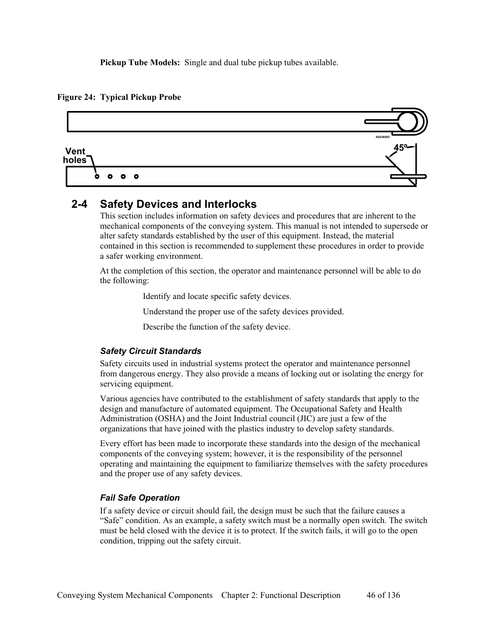 Safety devices and interlocks, 4 safety devices and interlocks | AEC VacTrac Series Conveying Systems User Manual | Page 47 / 137