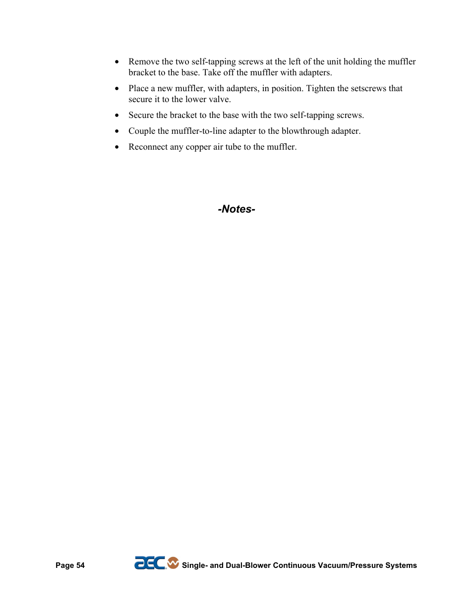 AEC Continuous Vacuum/Pressure Conveying Systems User Manual | Page 55 / 77