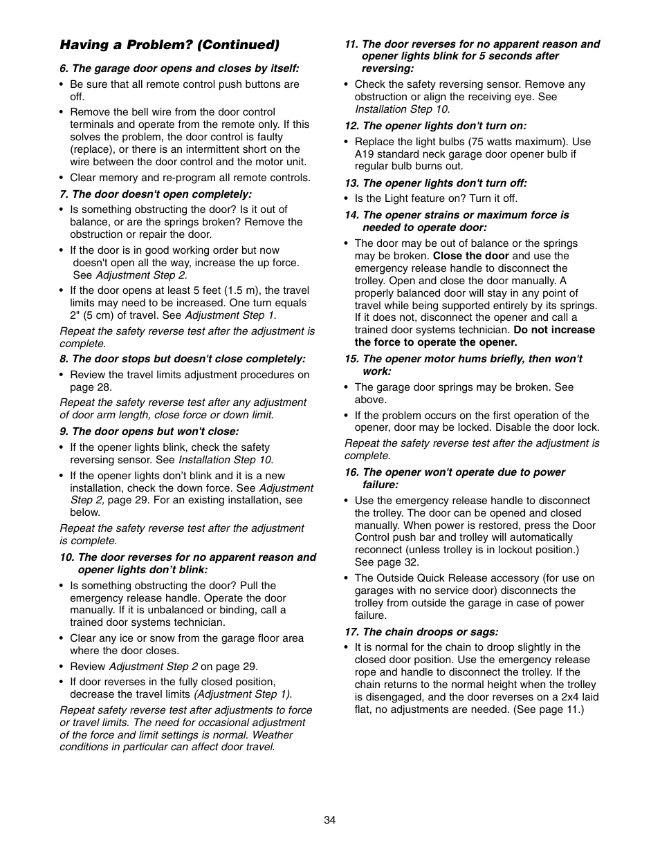 Chamberlain 1346 - 1HP User Manual | Page 34 / 40