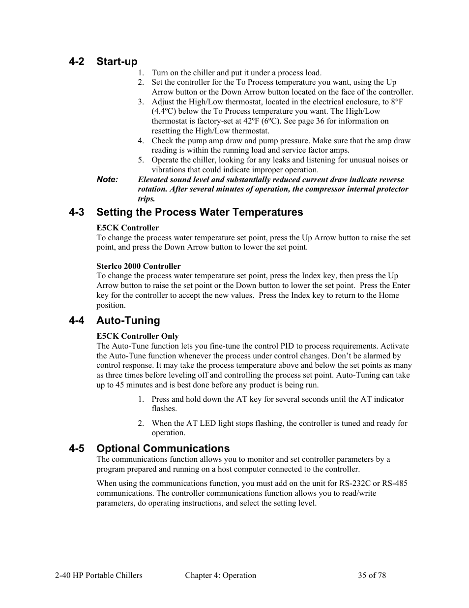 AEC 2-40 HP Portable Chillers User Manual | Page 36 / 79