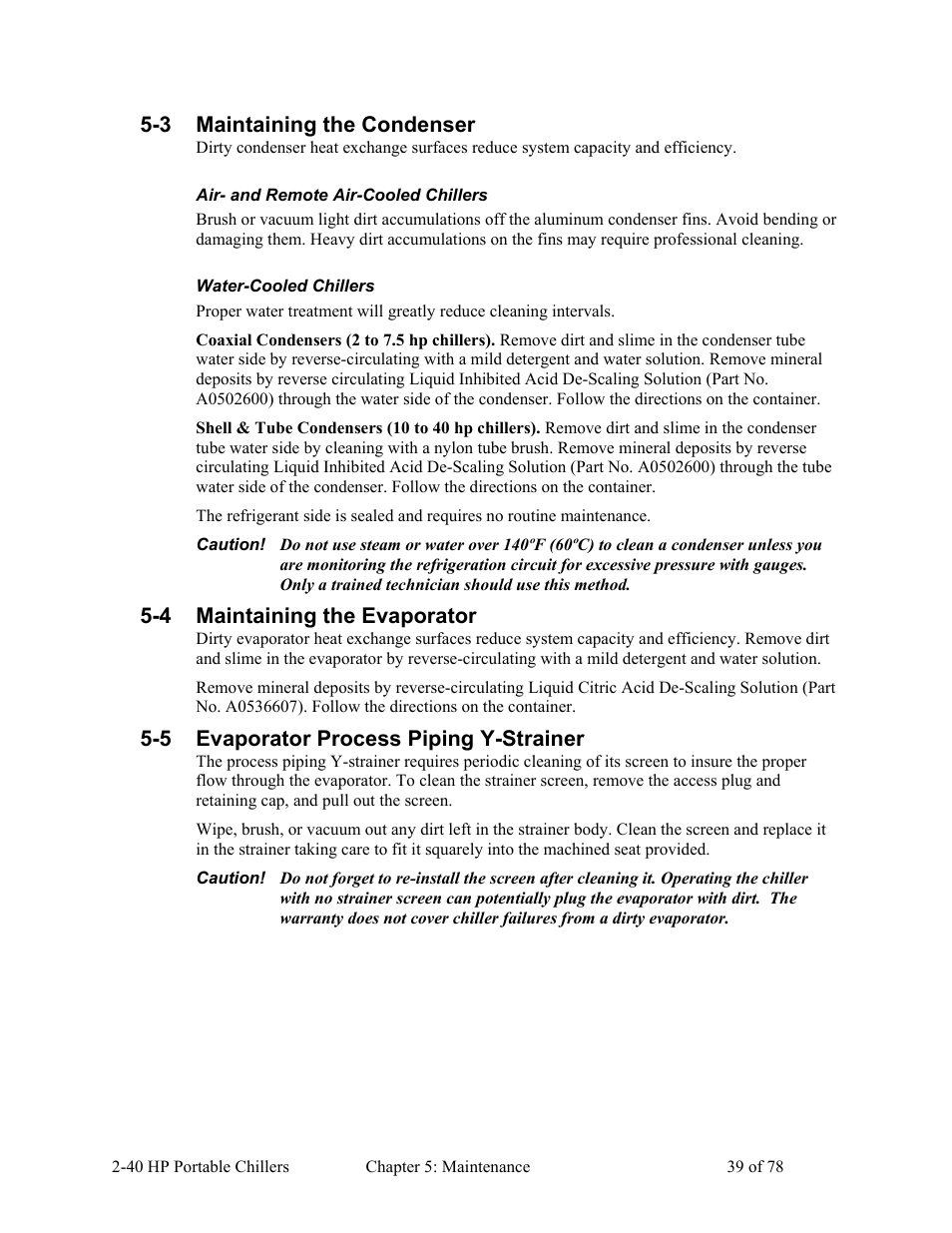 AEC 2-40 HP Portable Chillers User Manual | Page 40 / 79