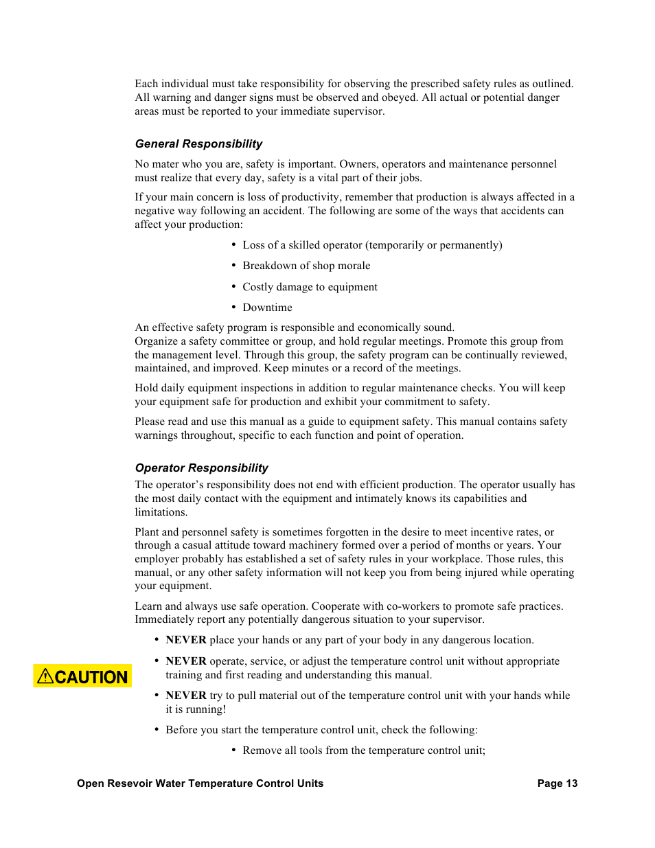 AEC TCU Series Open Reservoir Water Temperature Control Units User Manual | Page 12 / 51