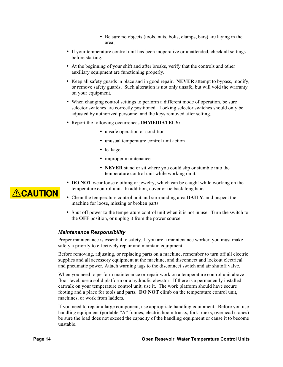 AEC TCU Series Open Reservoir Water Temperature Control Units User Manual | Page 13 / 51