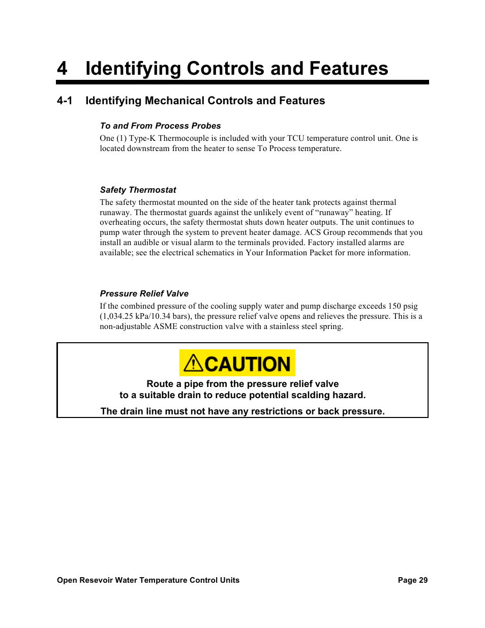 4 identifying controls and features | AEC TCU Series Open Reservoir Water Temperature Control Units User Manual | Page 28 / 51